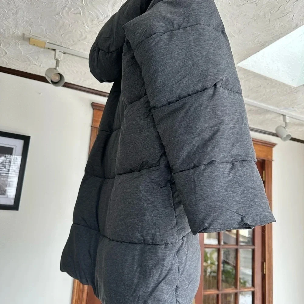 TORRID Longline Hooded Puffer NWT in space dye gray 14/16W - Picture 8 of 15